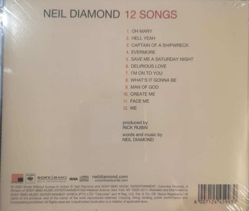 Neil Diamond - 12 Songs (CD)
