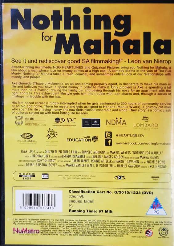 Nothing for Mahala (DVD)