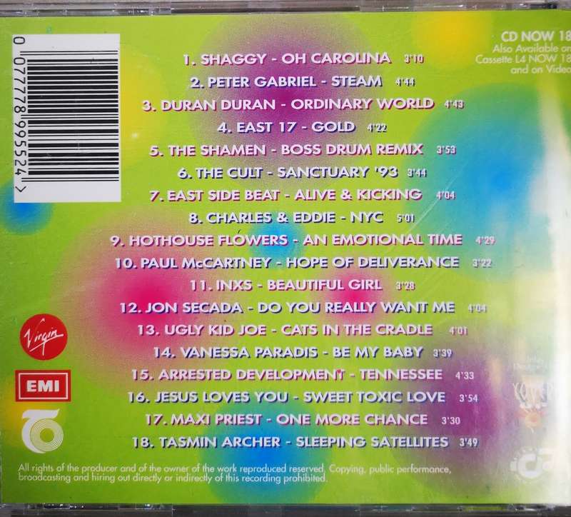 Now 18 - Now that's What I Call Music (CD) SA