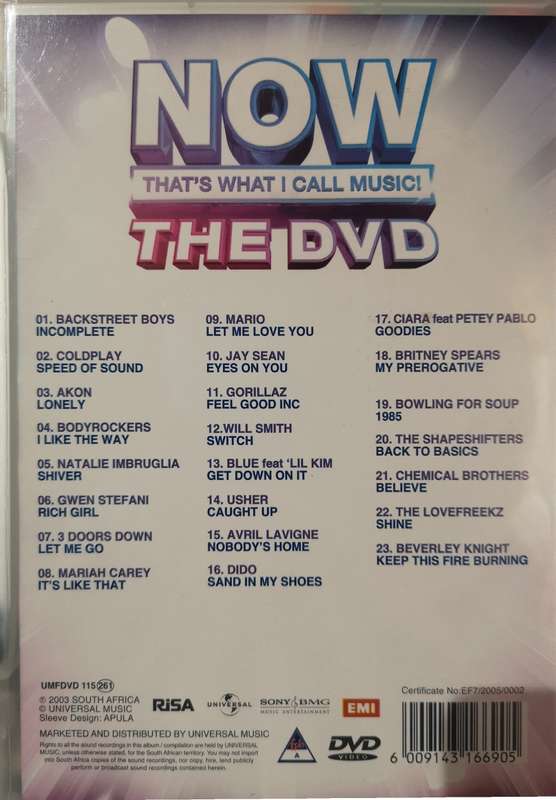 Now Thats What I Call Music! The DVD Vol 1 (DVD)