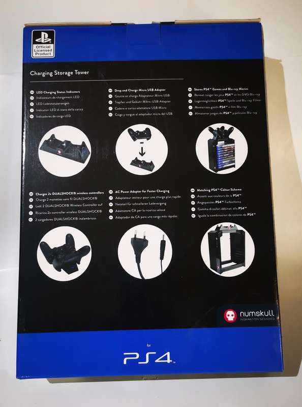 Numskull Charging Storage Tower for PS4 Wireless Controllers (PS4) [New]