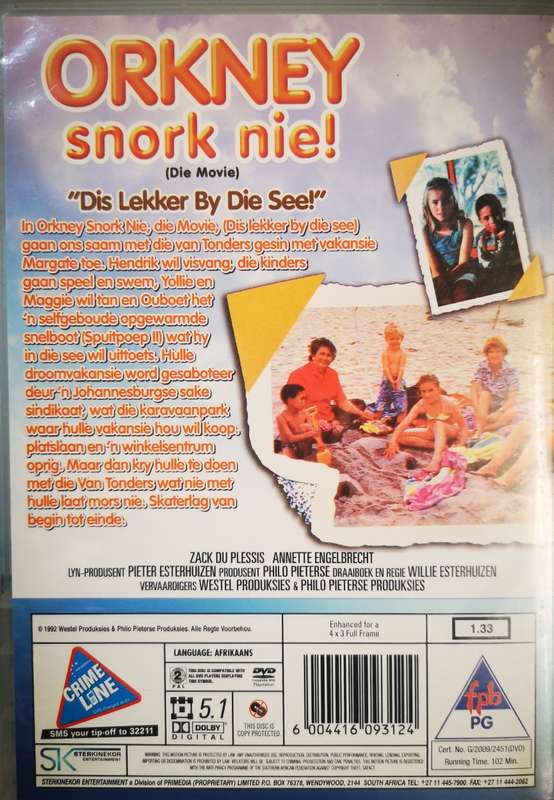 Orkney Snork Nie! (Die Movie) Dis Lekker by die See! (DVD)