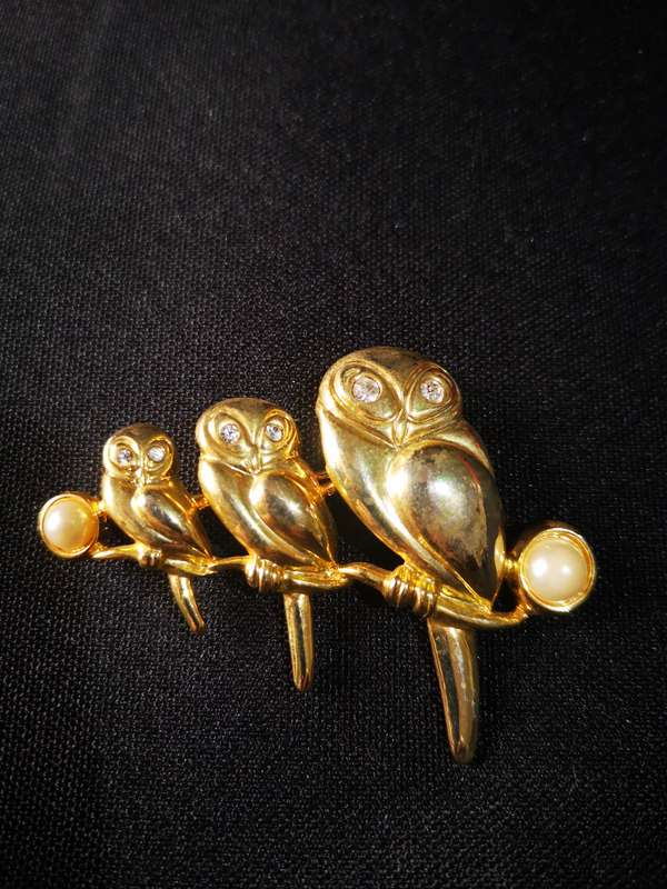 Vintage Owl Brooch