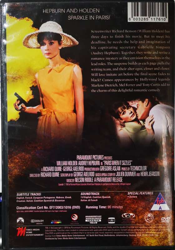 Paris When It Sizzles (DVD)