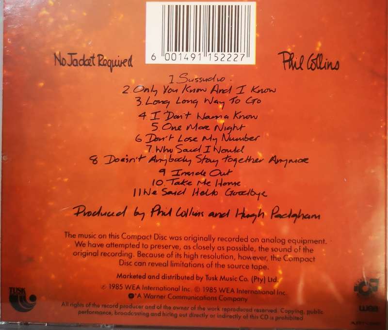 Phil Collins - No Jacket Required (CD)