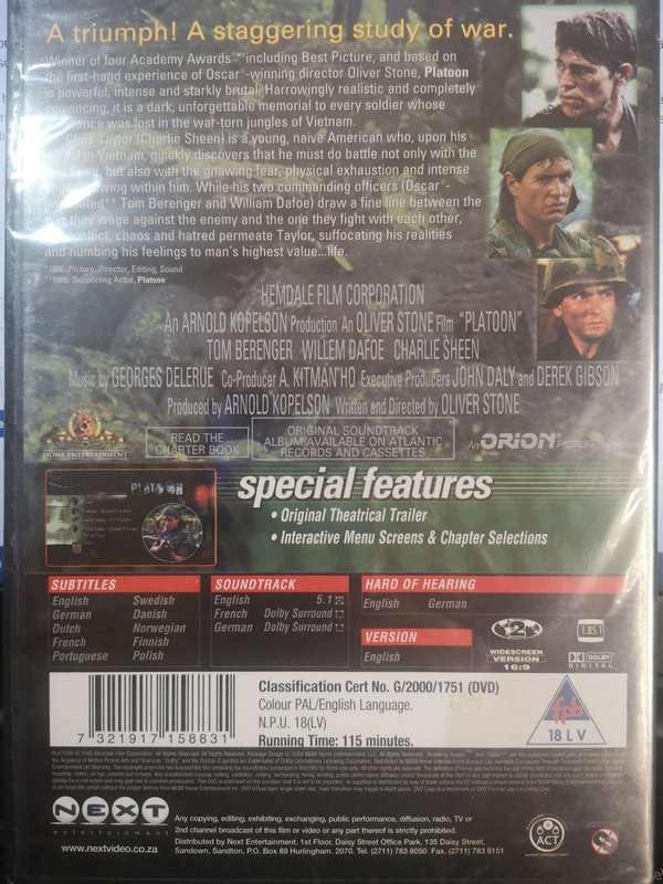 Platoon (DVD) [New]