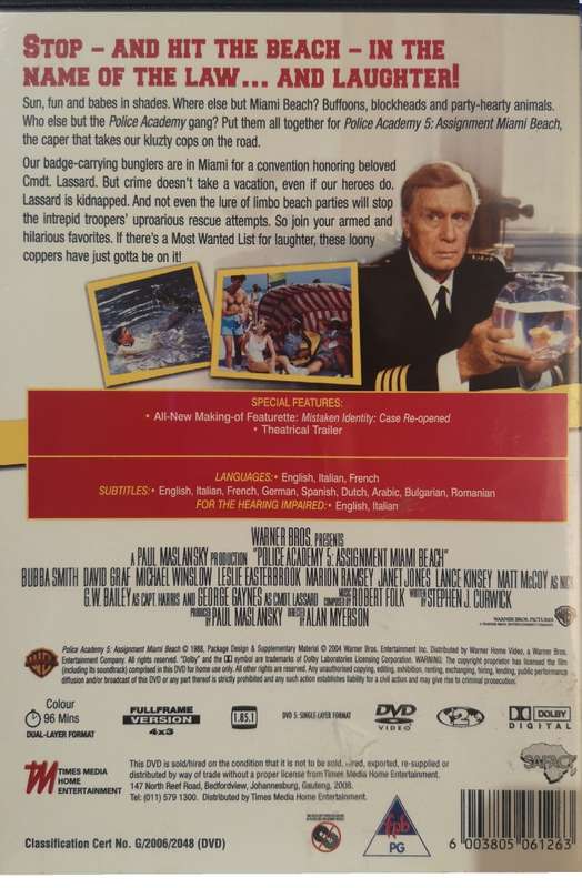 Police Academy 5 - Assignment Miami Beach (DVD)
