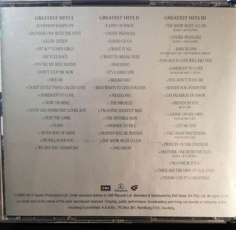 Queen - Greatest Hits - Platinum Collection I, II, III (CDEMCJT5899) (3-CD)