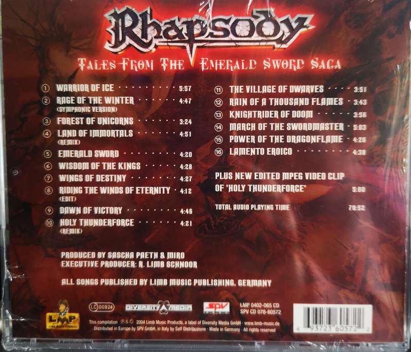 Rhapsody - Tales From The Emerald Sword Saga (CD) [New]