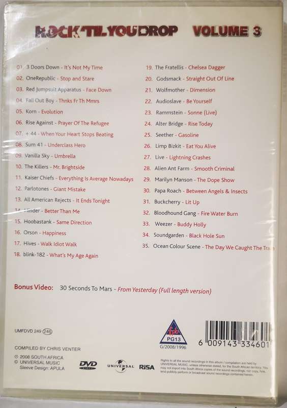 Rock Til You Drop - Volume 3 (DVD) [New]
