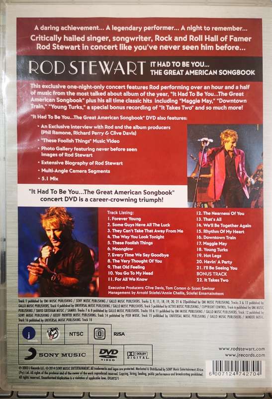 Rod Stewart - It Had To Be You...The Great American Songbook (Platinum Collection) (DVD)