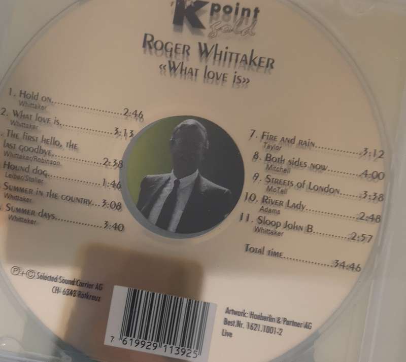 Roger Whittaker - What Love Is (Golden disc CD)