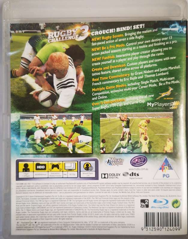 Rugby Challenge 3 (PS3)