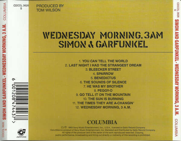 Simon and Garfunkel - Wednesday Morning, 3 A.M. (CD) [New]