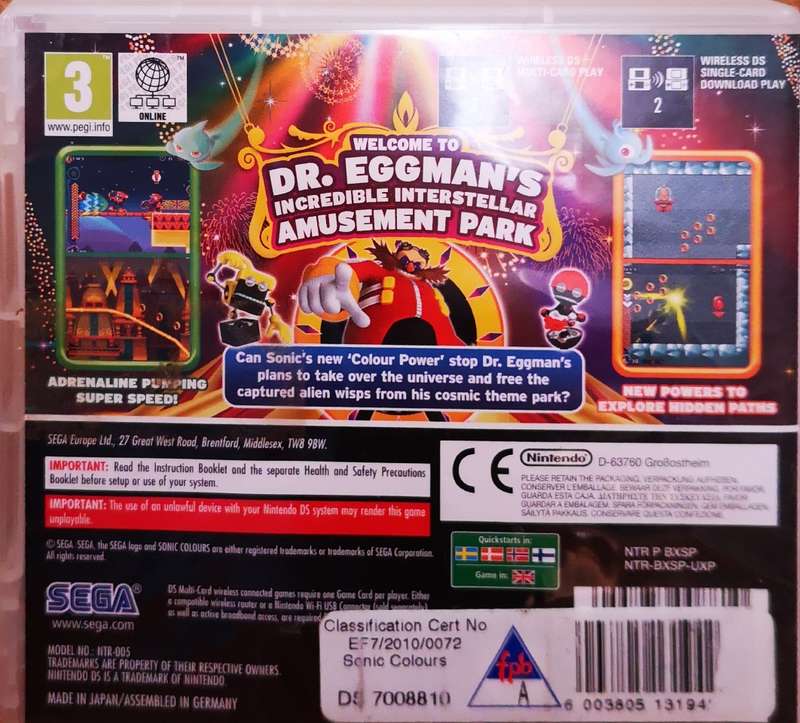Sonic Colours (Nintendo DS)