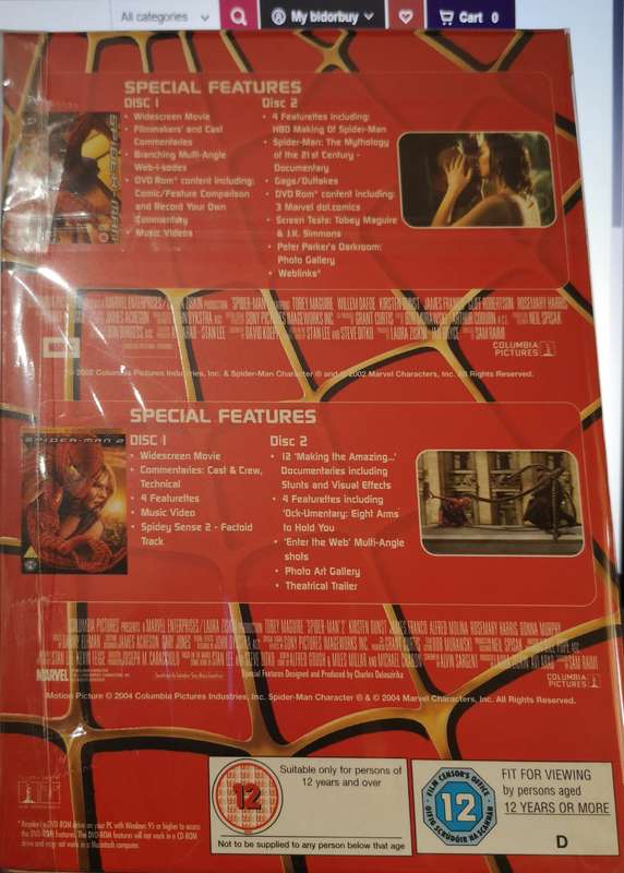 Spiderman 1 & 2 Box Set (4-DVD) [New]
