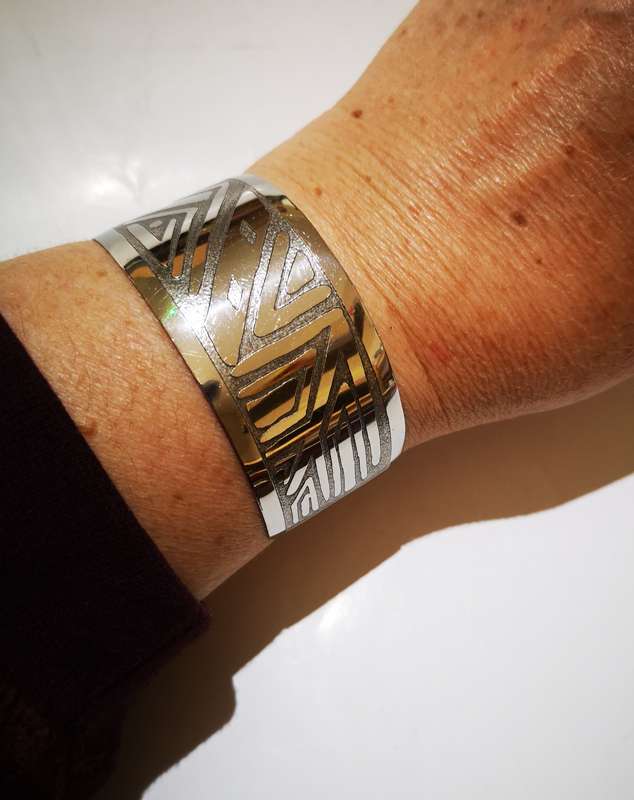 Stainless Steel Cuff Bracelet (3cm wide)
