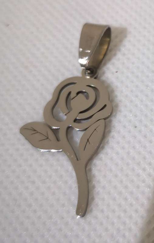 Stainless Steel Rose Pendant [New]