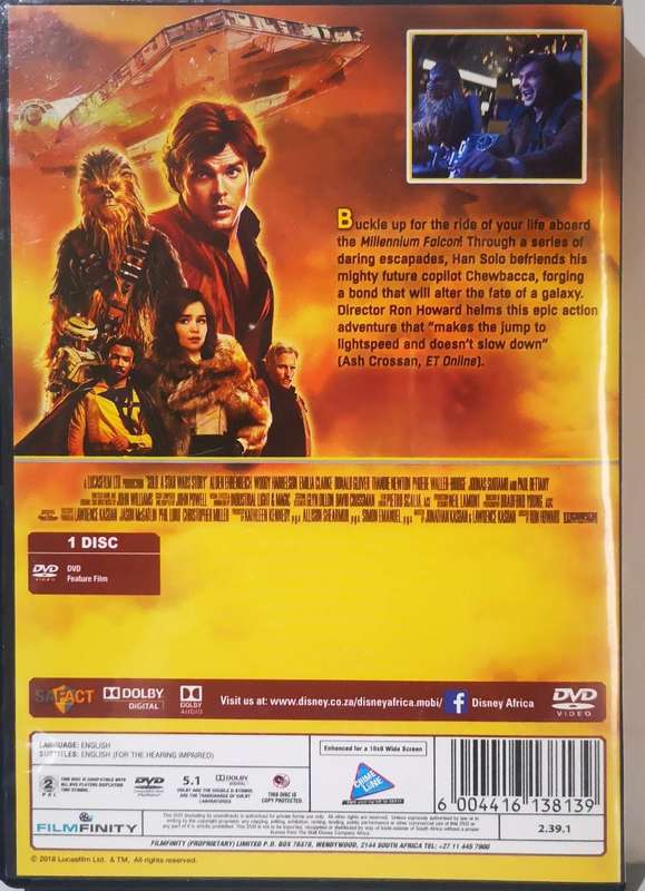 Star Wars - SOLO A Star Wars Story (DVD)