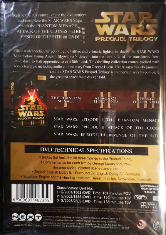 Star Wars Prequel Trilogy - I, II, III (6-DVD)