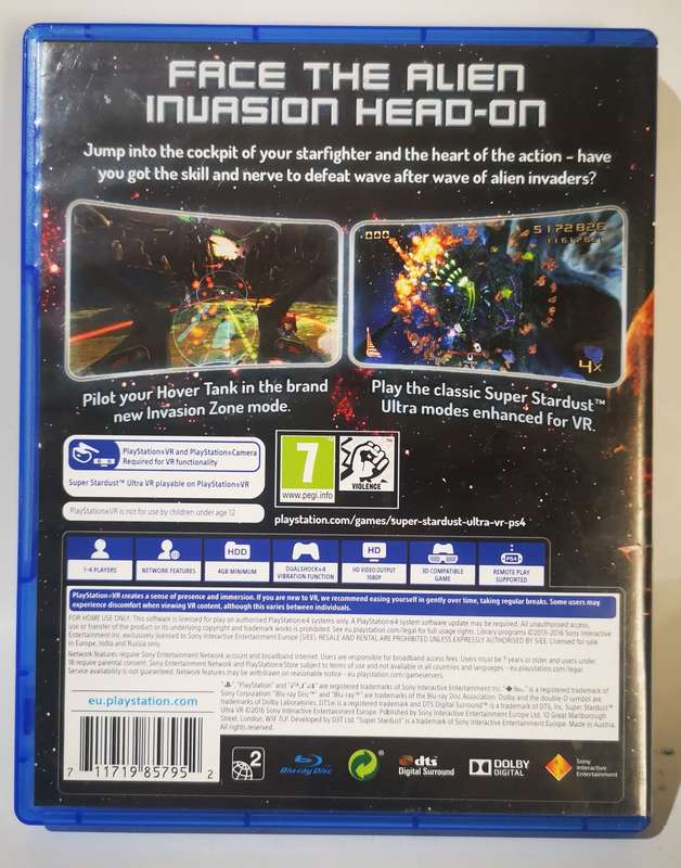 Super Stardust - Ultra VR (PS4 VR) / As New