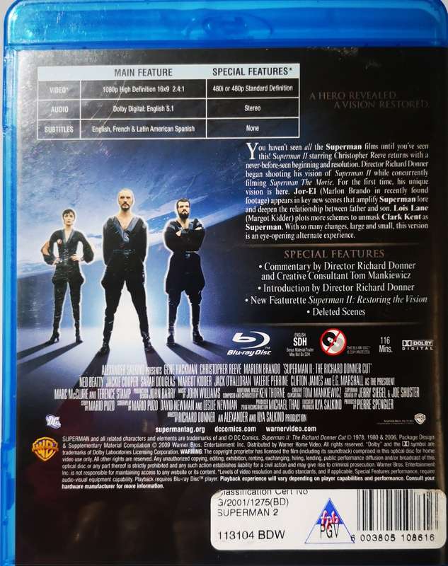 Superman II - The Richard Donner Cut (Blu-Ray)