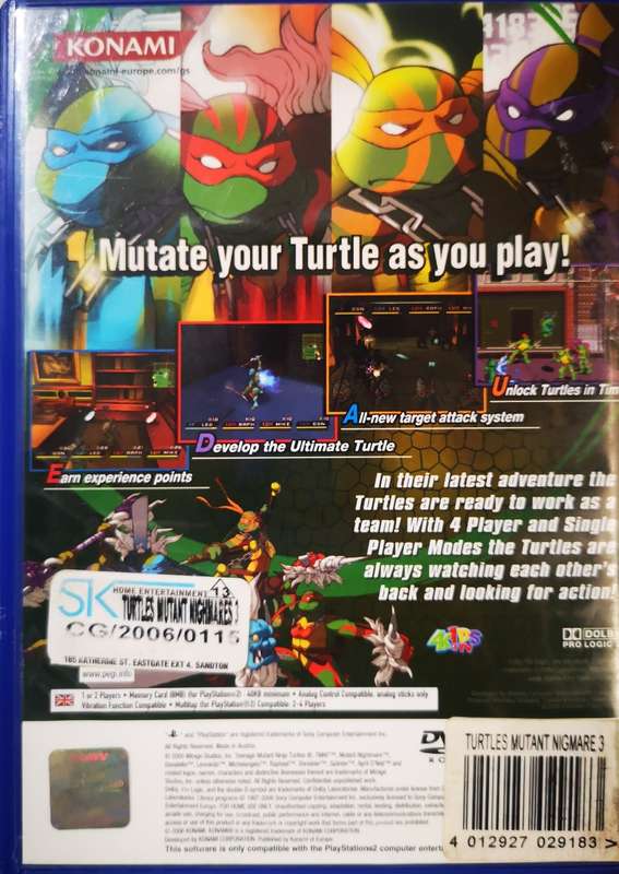 Teenage Mutant Ninja Turtles 3 - Mutant Nightmare (PS2)