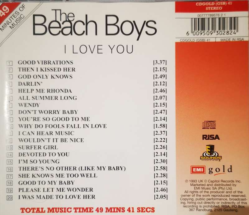 The Beach Boys - I Love You (CD) [New]