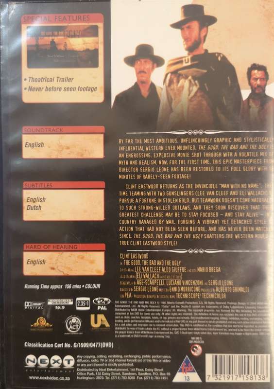 The Good, The Bad and The Ugly (DVD) [New]