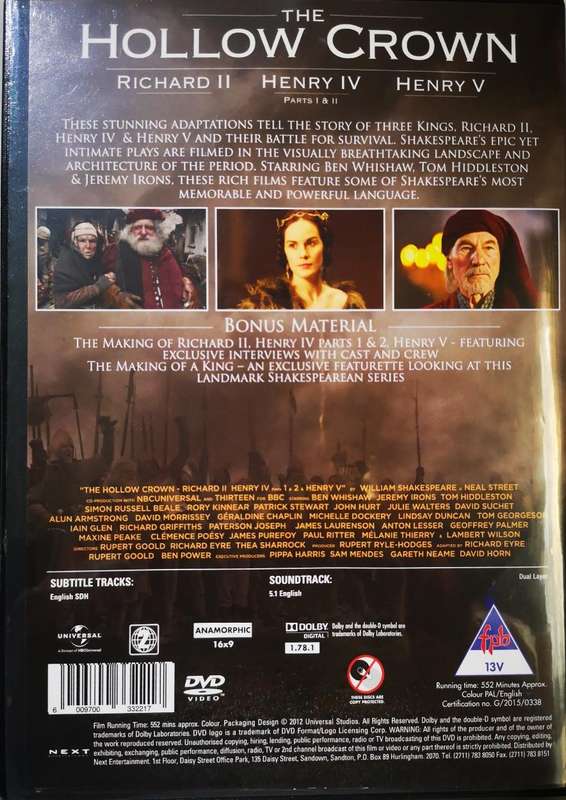 The Hollow Crown - Parts I & II (4-DVD)