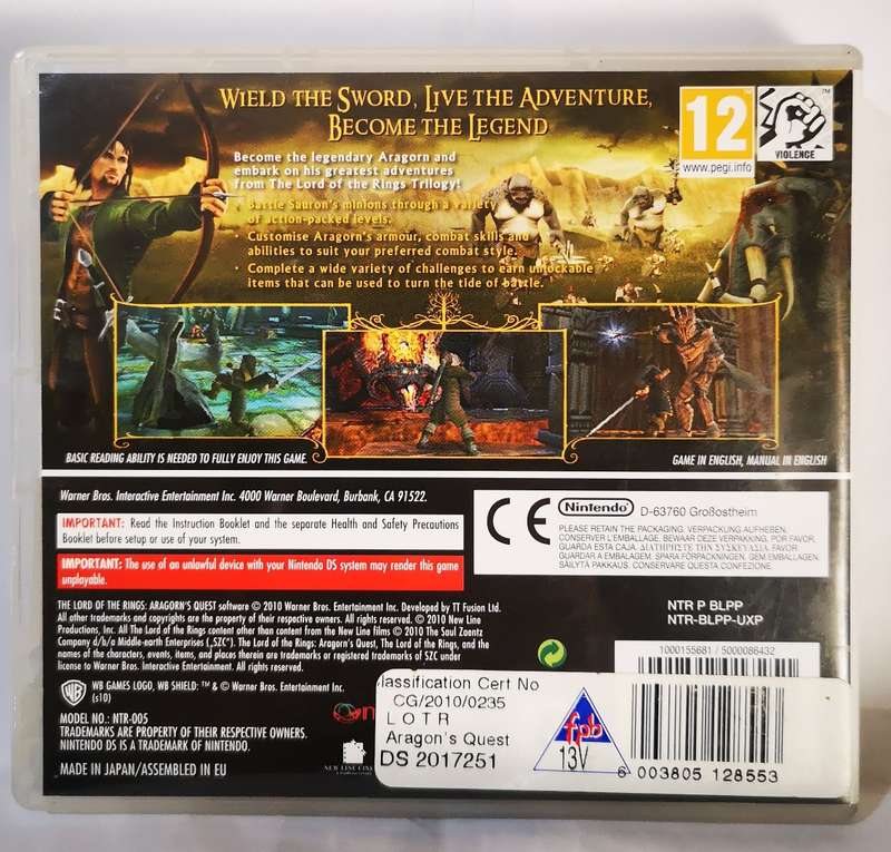 The Lord of the Rings - Aragorn's Quest (Nintendo DS)