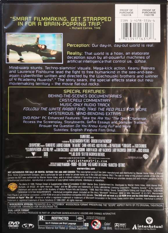 The Matrix (DVD) [New] (Region 1)