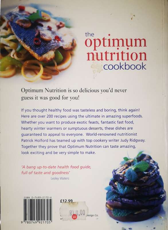 The Optimum Nutrition Cookbook - Patrick Holford (Book)