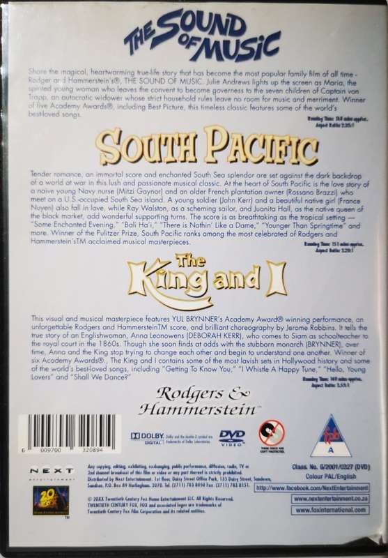 Rogers & Hammerstein Collection (The Sound of Music/South Pacific/The King and I) (3-DVD)