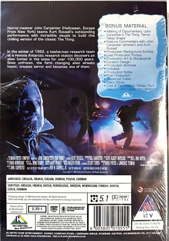 The Thing (DVD) [New]