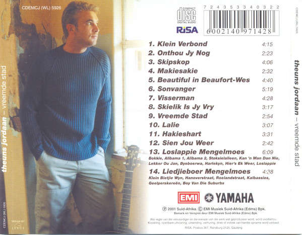 Theuns Jordaan - Vreemde Stad (CD) [New]