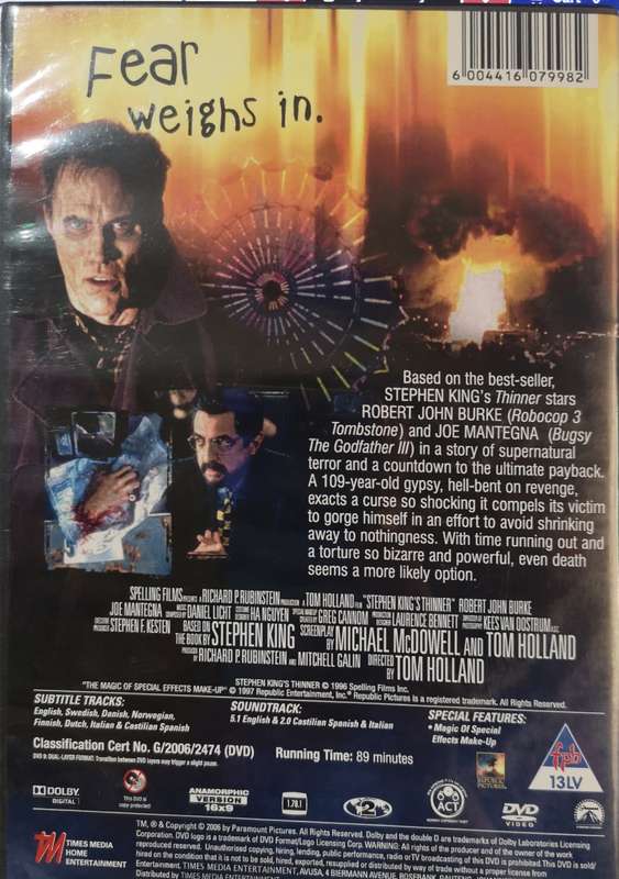 Thinner (Stephen King) (DVD)