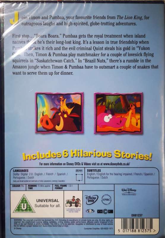 Timon And Pumbaa - Around The World With (DVD) [New]
