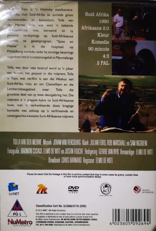 Tolla Is Tops (DVD) Silwer Skerm Reeks