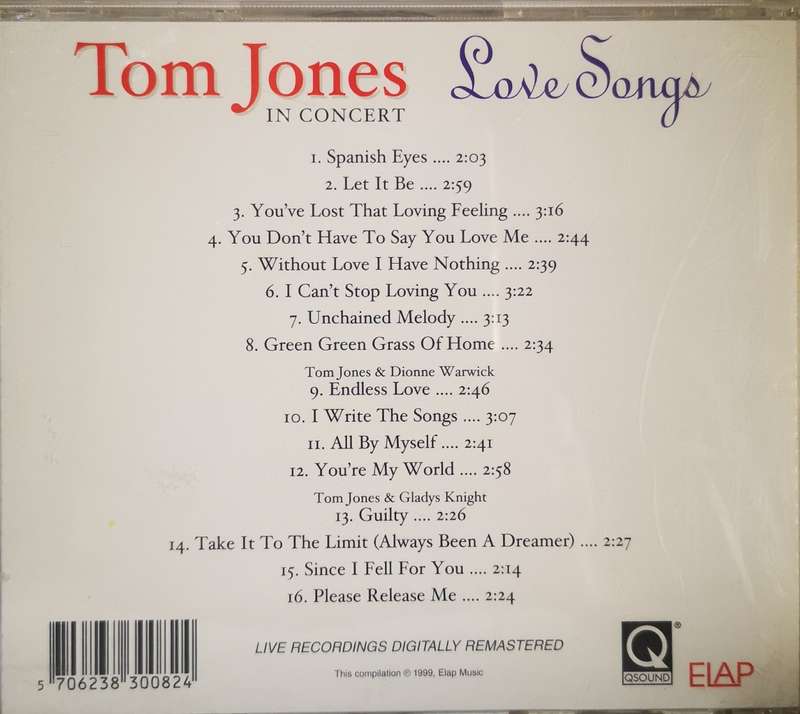 Tom Jones - Love Songs (CD)