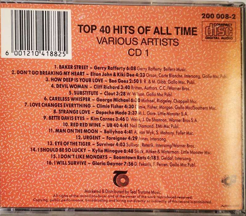 Top 40 Hits Of All Time (CD)