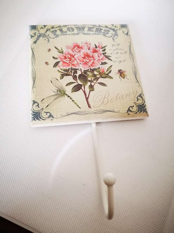 Towel Hook - Pink Flowers