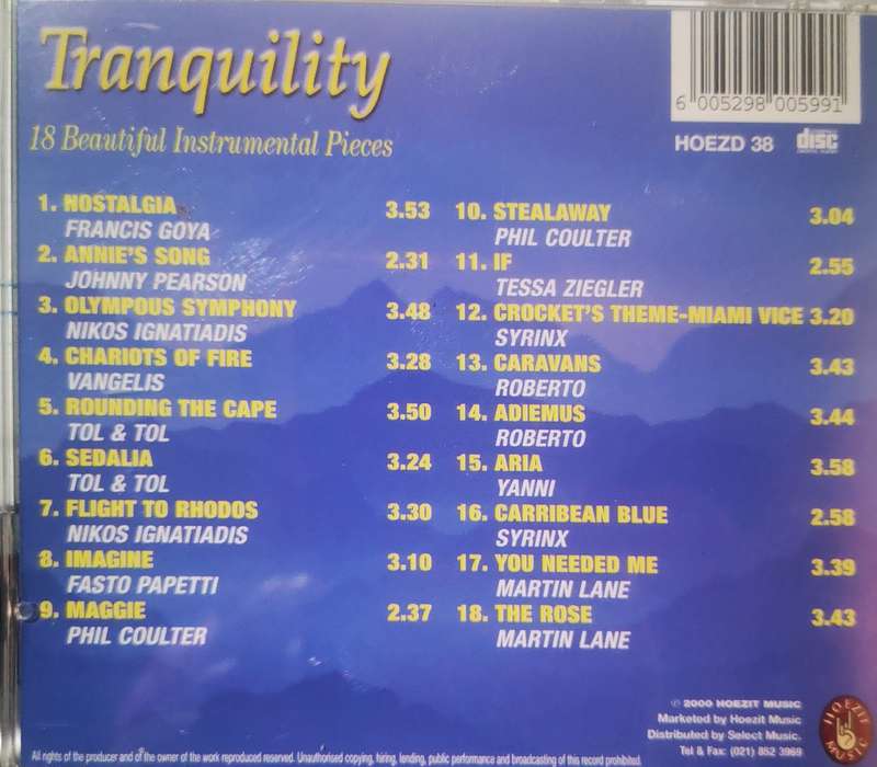 Tranquility - 18 Beautiful Instrumental Pieces (CD)