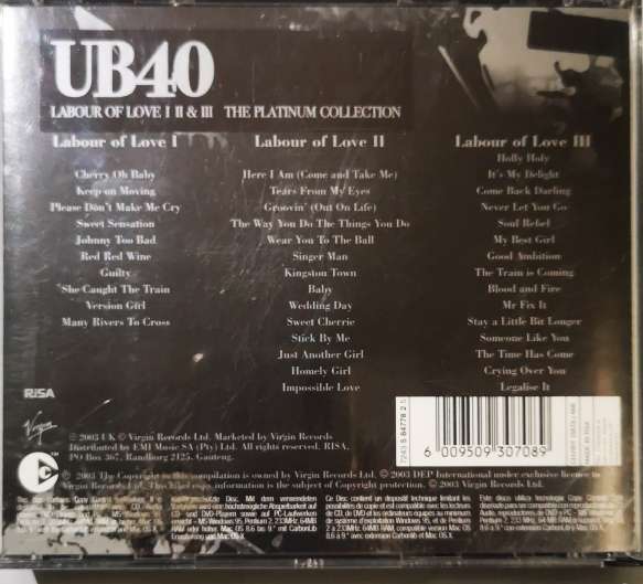 UB40 - Labour Of Love Parts I + II & III (The Platinum Collection) (3-CD)
