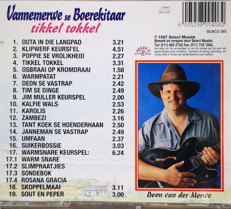 Boeremusiek - Vannemerwe se Boerekitaar - Tikkel Tokkel (CD)