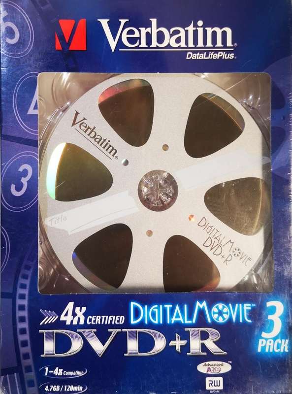 Verbatim Digital Movie - 3 x DVD+R - 4.7 GB 4x - DVD video box (3-DVD) [New]