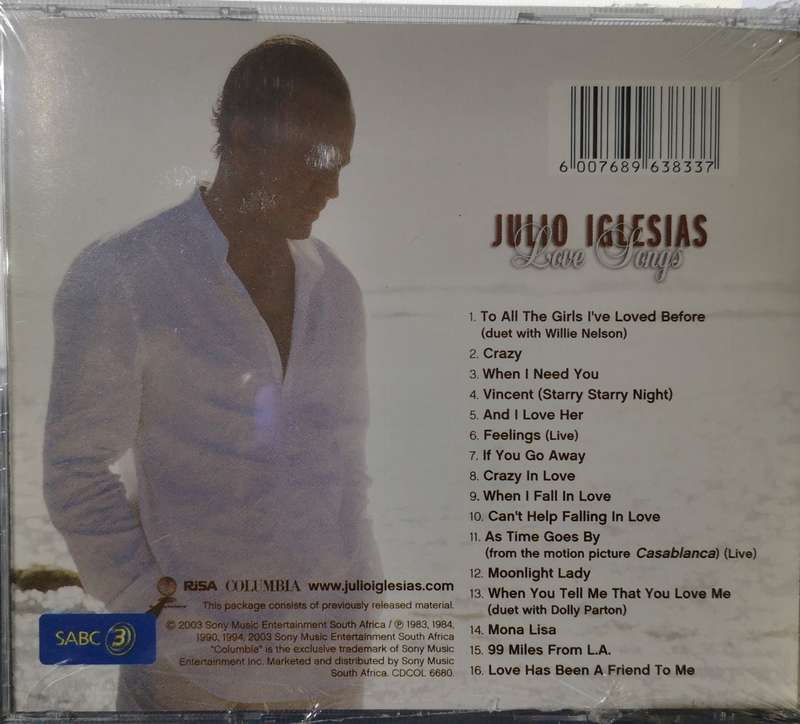 Julio Iglesias - Love Songs (CD) [New]