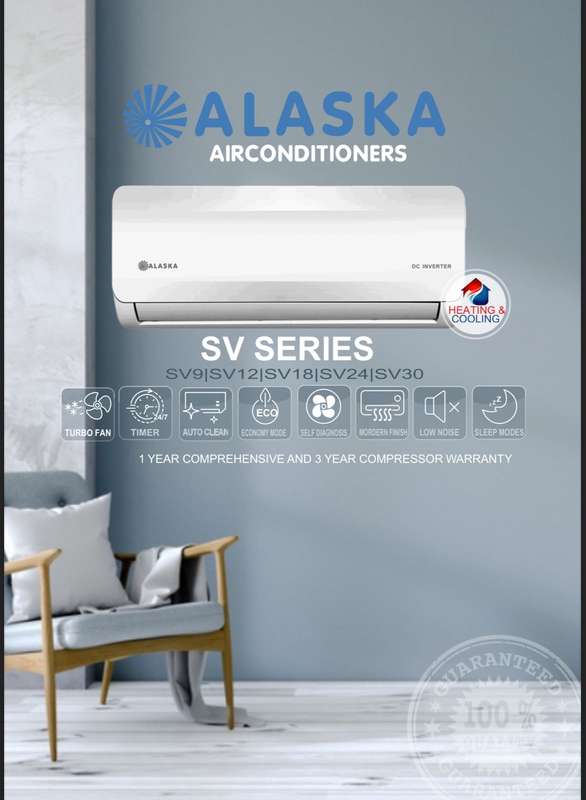 Alaska SV12 inverter air conditioner, FREE DELIVERY