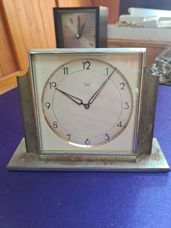 Junghans desk clock art deco