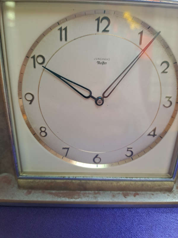 Junghans desk clock art deco